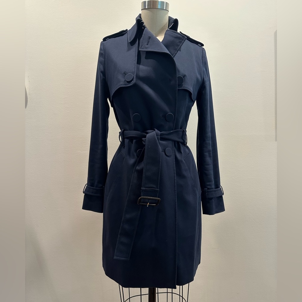 Club Monaco Navy Trench Coat, XS